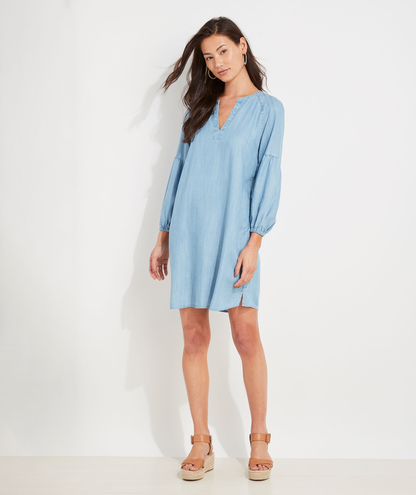 Shop Chambray Tunic Dress at vineyard vines