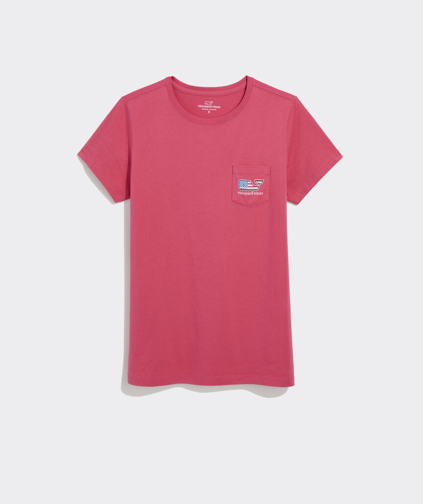 Women's Flag Whale Short-Sleeve Pocket Tee