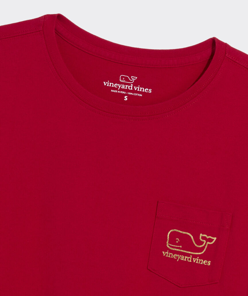 Women's Foil Vintage Whale Long-Sleeve Pocket Tee