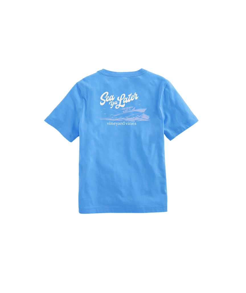 OUTLET Boys' Sea Ya Later Short-Sleeve Pocket Tee