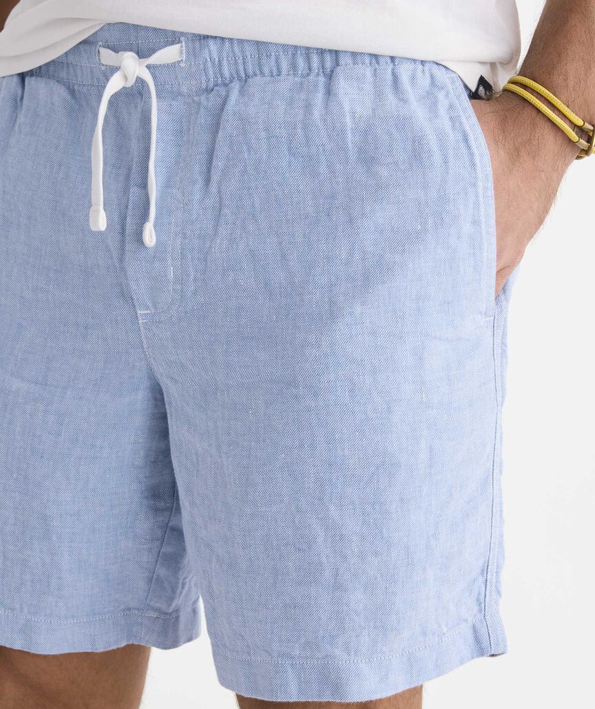 7 Inch Surfside Pull-On Linen Shorts