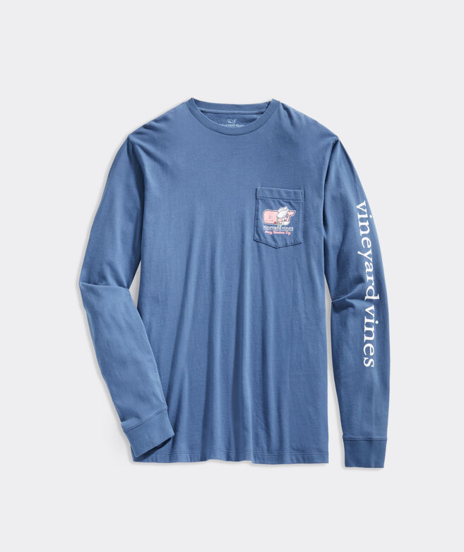 Valentine's Day Icon Whale Long-Sleeve Pocket Tee