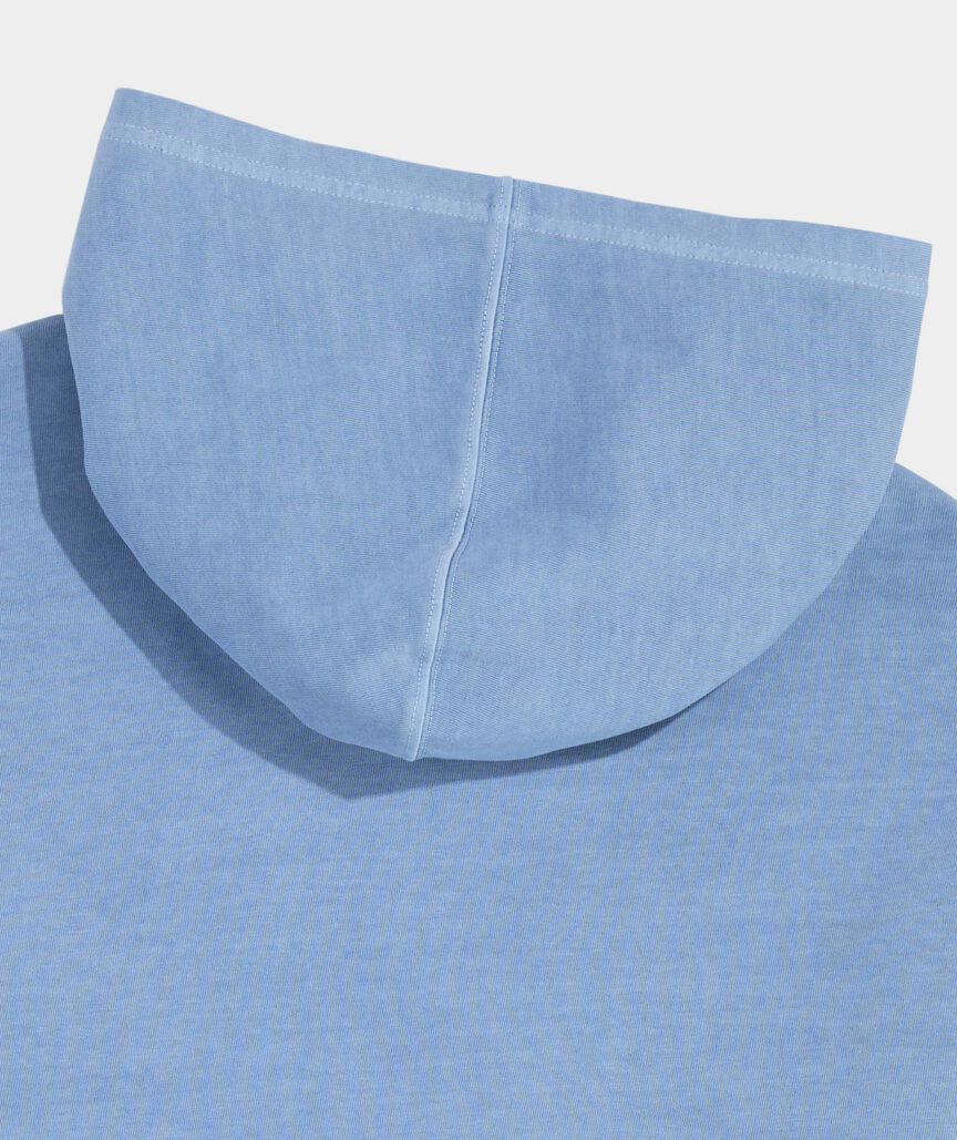 Garment-Dyed Striped Surf Long-Sleeve Hoodie Tee