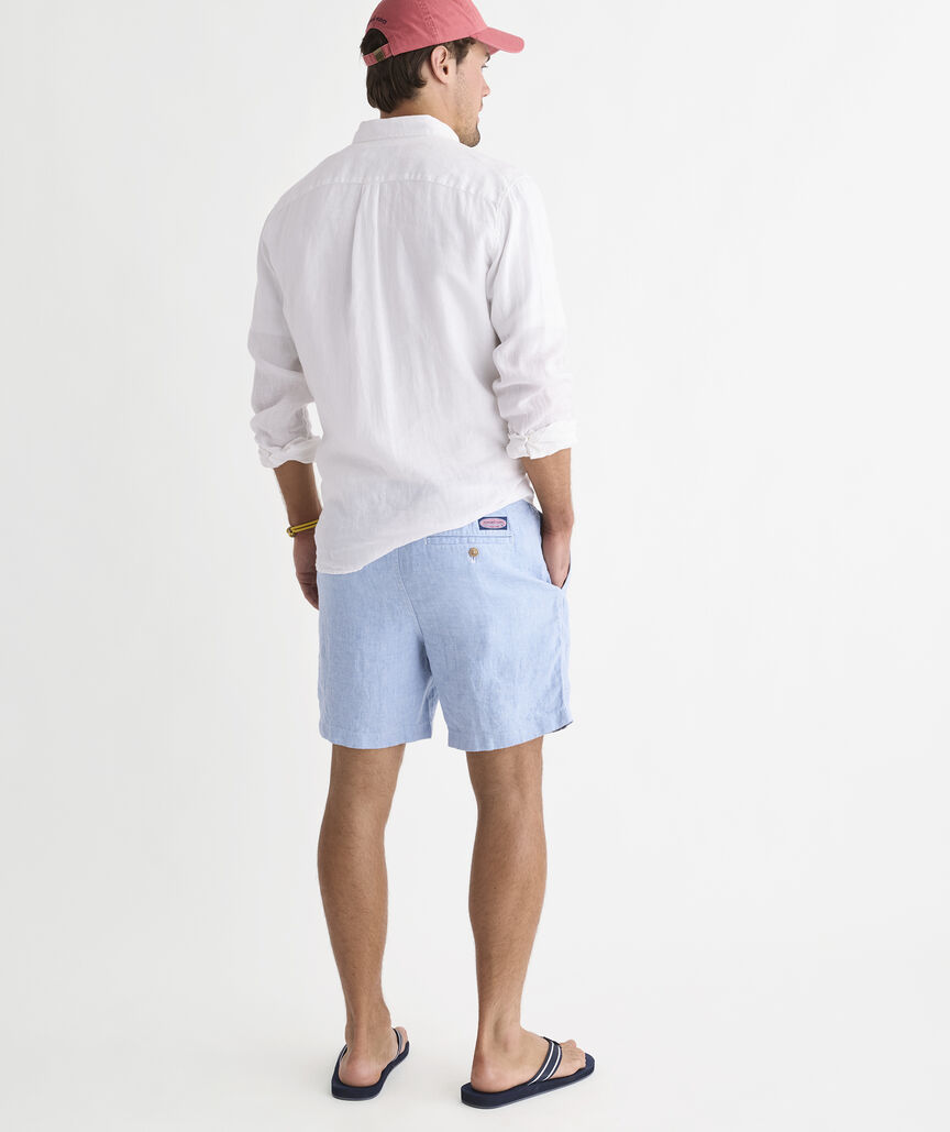 7 Inch Surfside Pull-On Linen Shorts