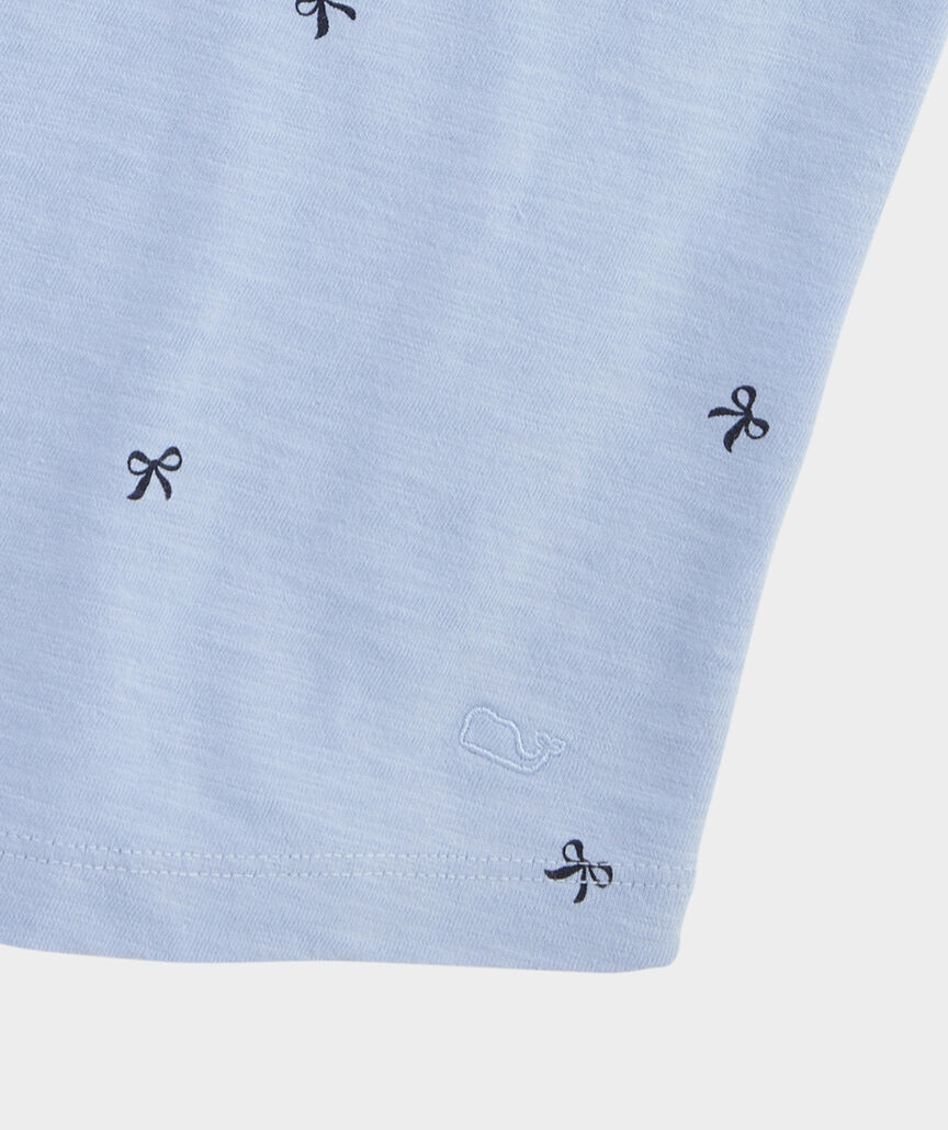 OUTLET Women's Printed Slub V Neck Tee