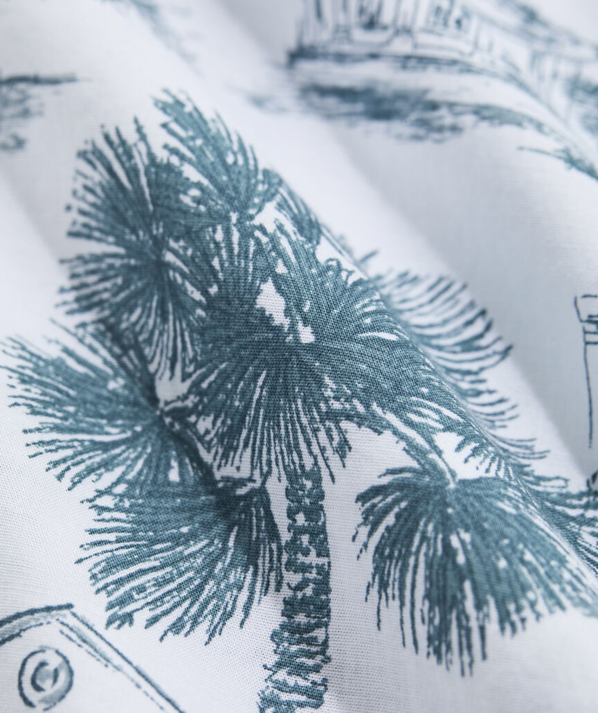 Charleston Scene Cotton Short-Sleeve Shirt