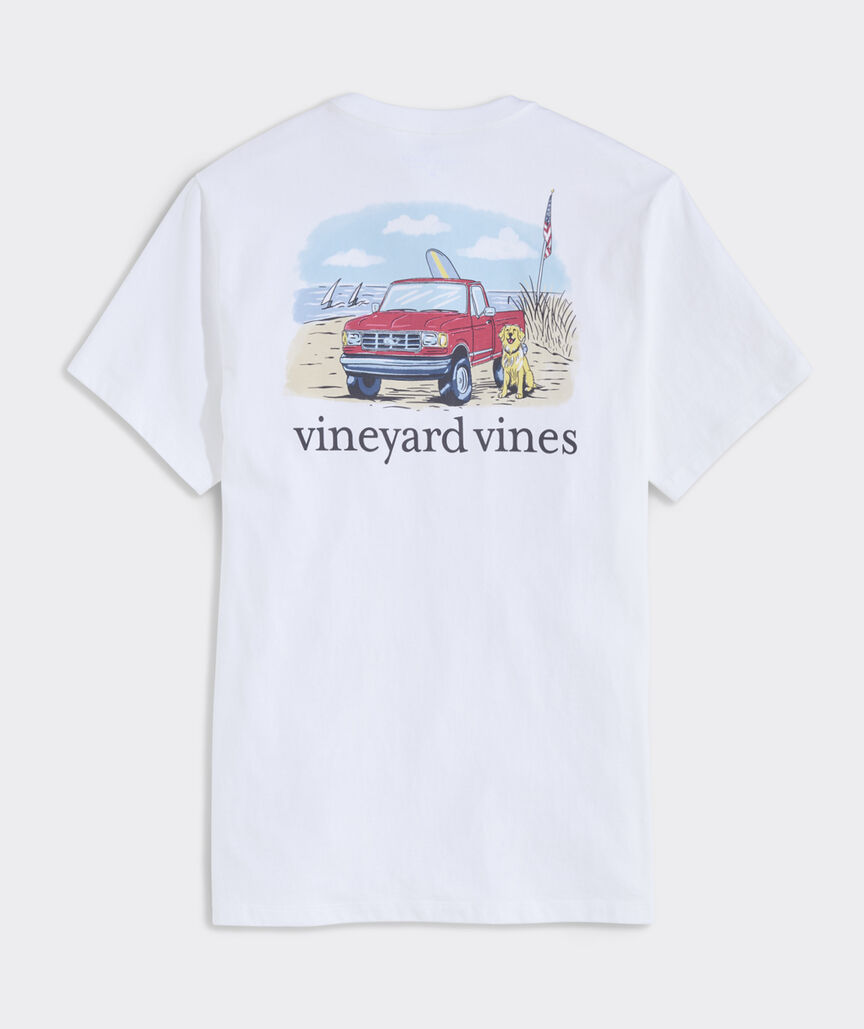 Truck On The Beach Short-Sleeve Pocket Tee