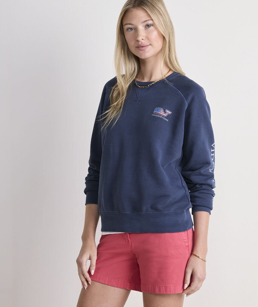 Americana Whale Surf Terry Sweatshirt