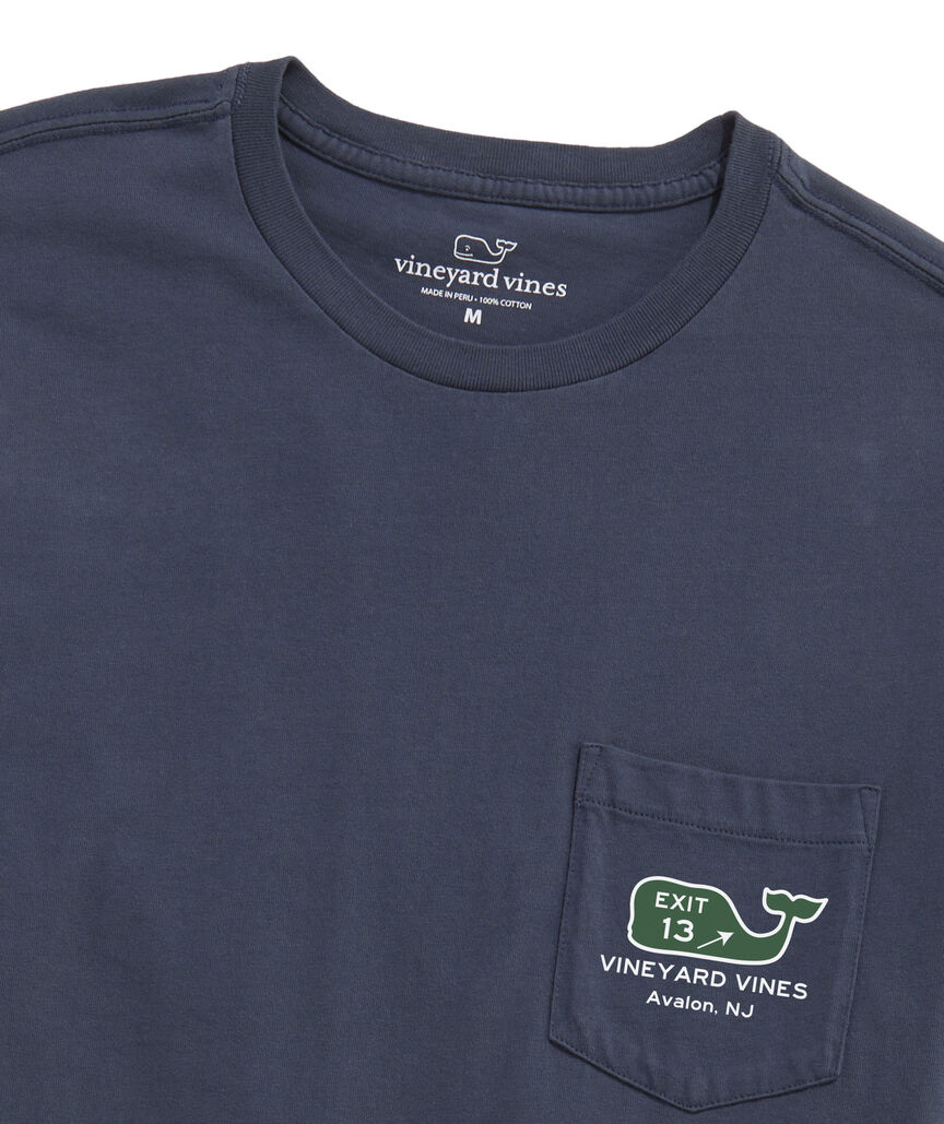 Mens Exit 13 Sign Short-Sleeve Pocket T-shirt - Avalon