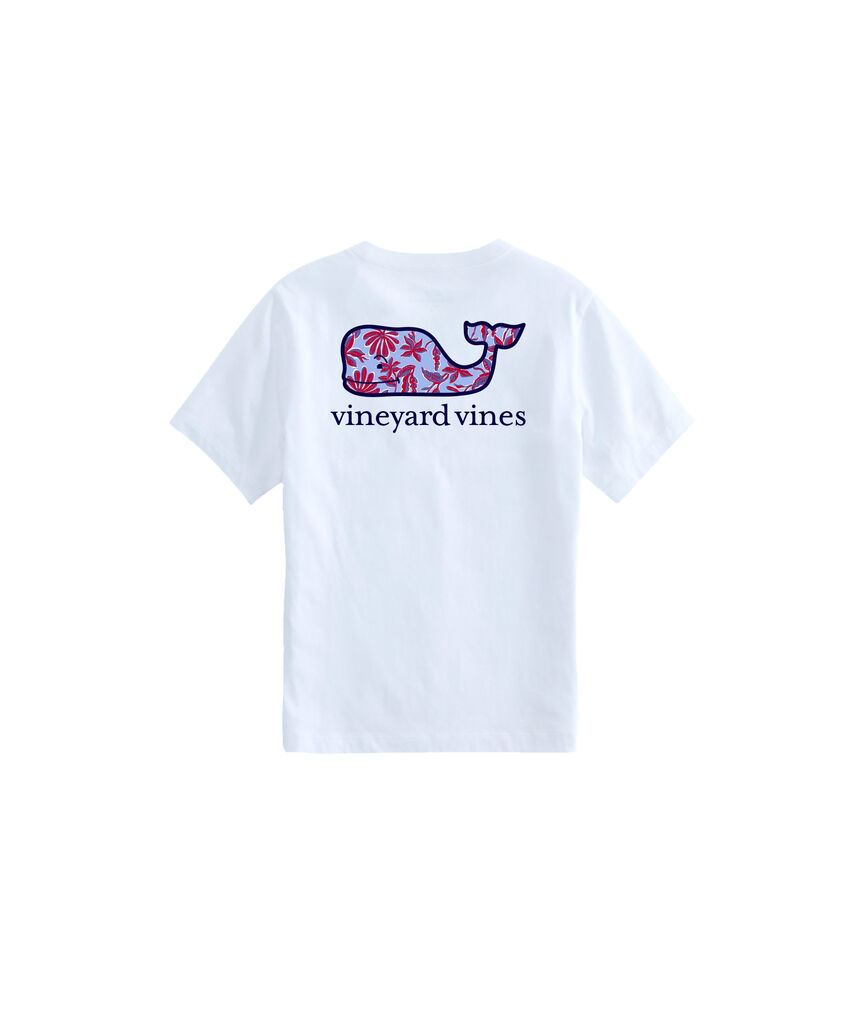 OUTLET Girls' Cay Floral Whale Short-Sleeve Pocket Tee