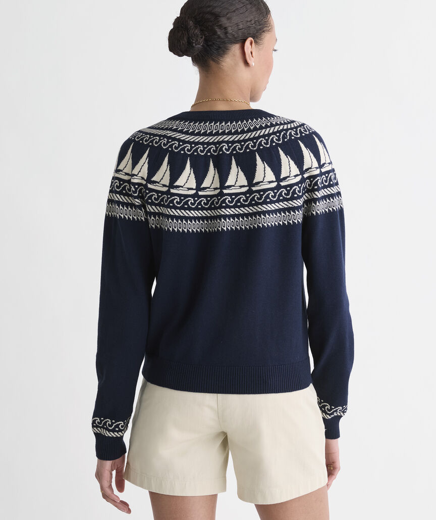 Sailboat Knot Button Cardigan