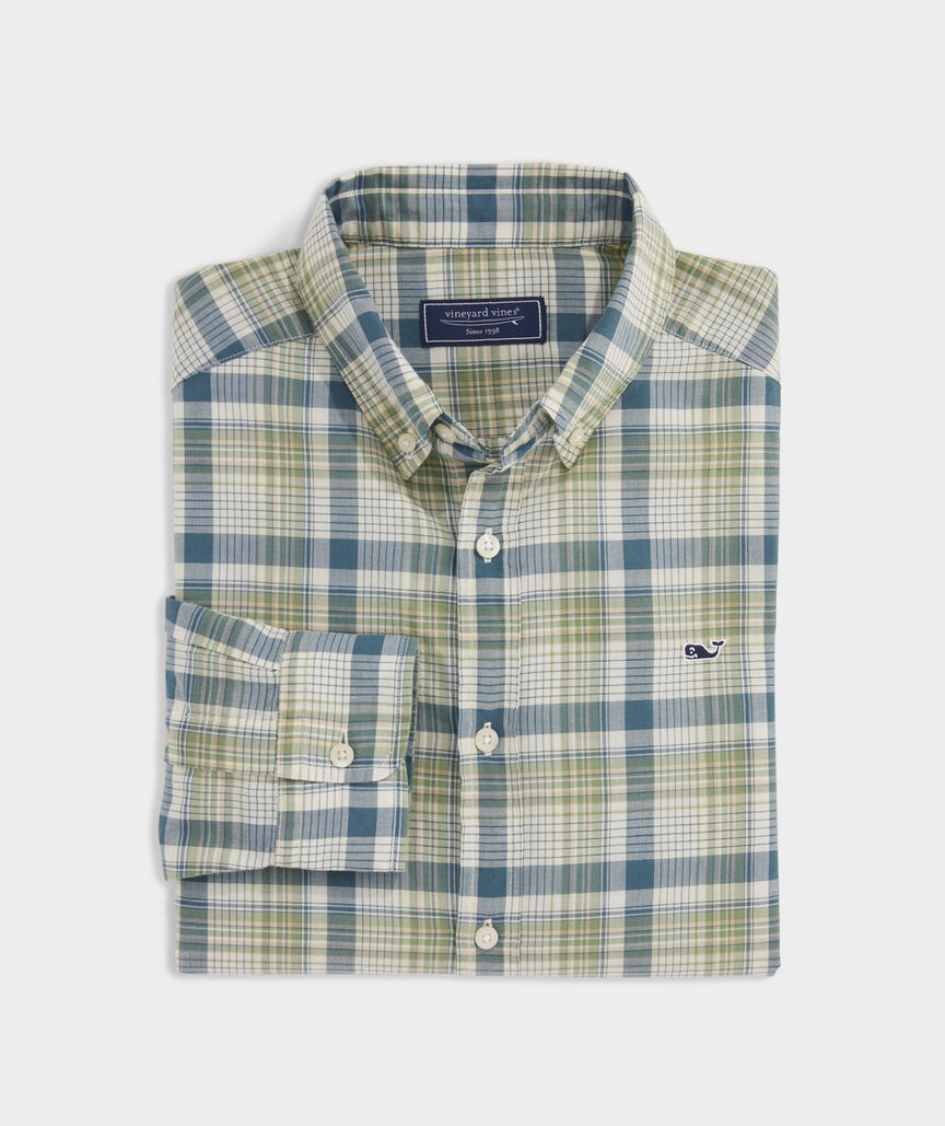 Cotton Madras Plaid Shirt