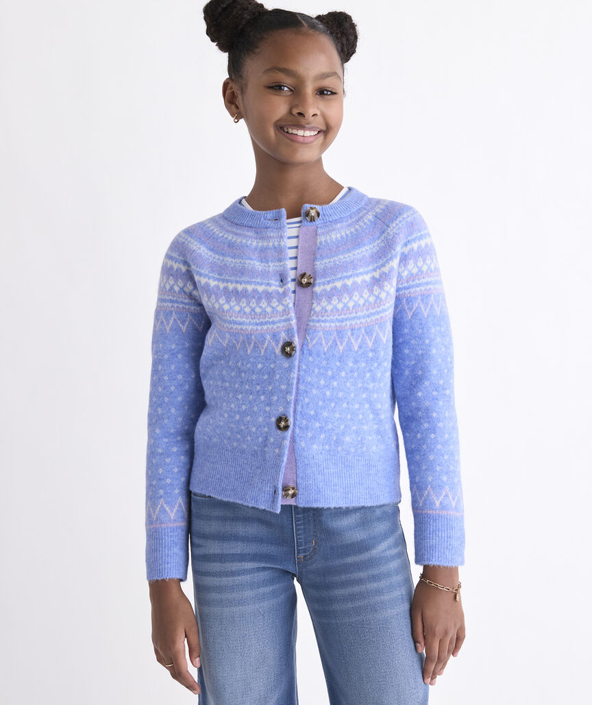 Girls' Fair Isle Cardigan