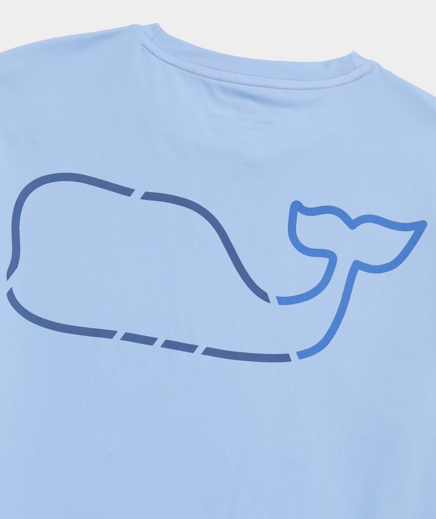 Performance On-The-Go Whale Outline Short-Sleeve Harbor Tee