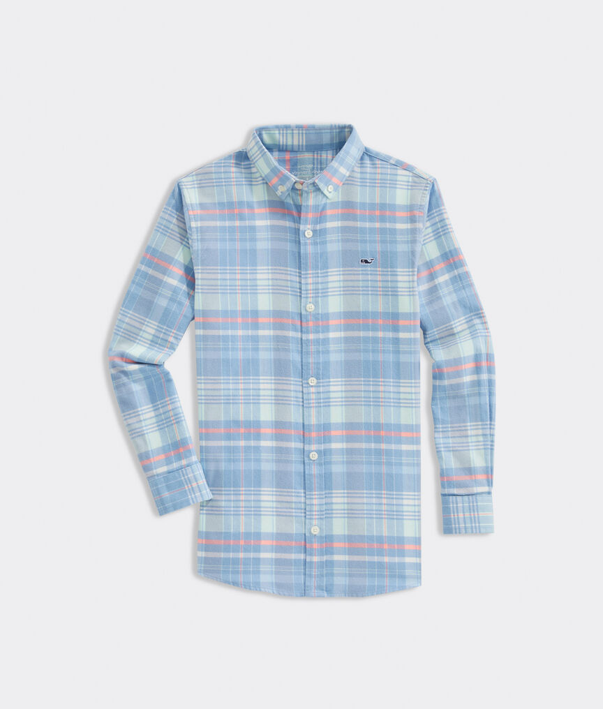 Boys' Flannel Whale Shirt