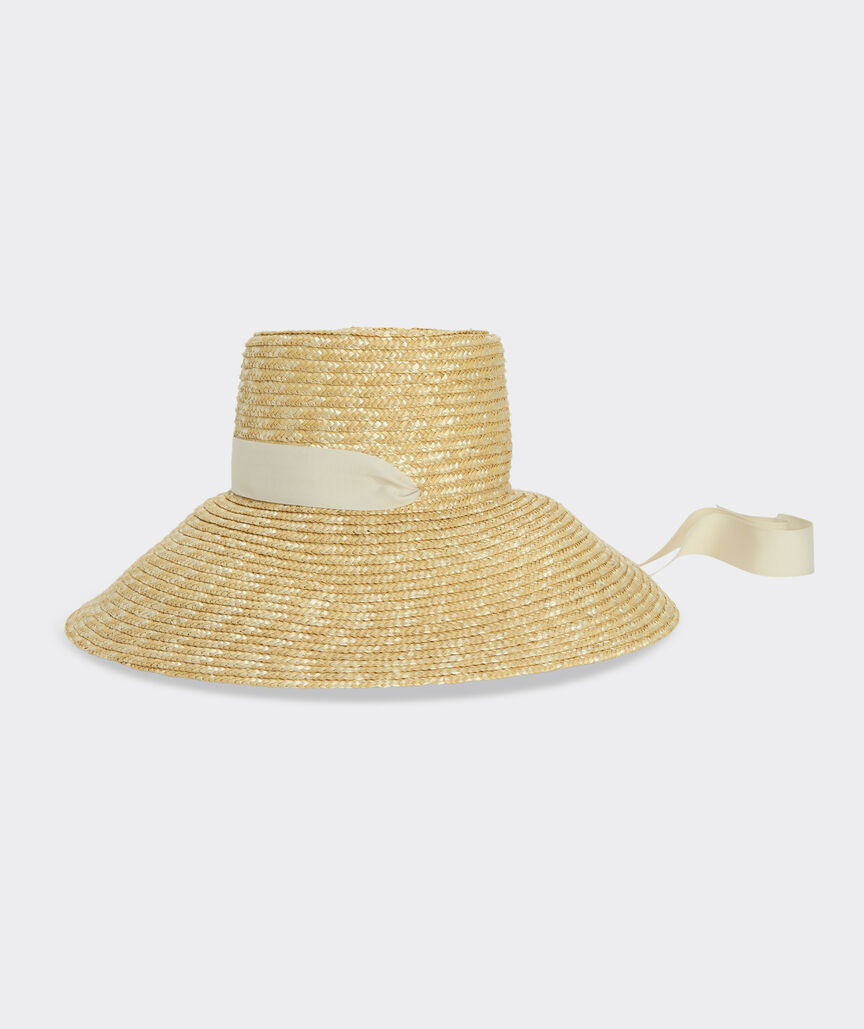 Straw Hat With Ribbon