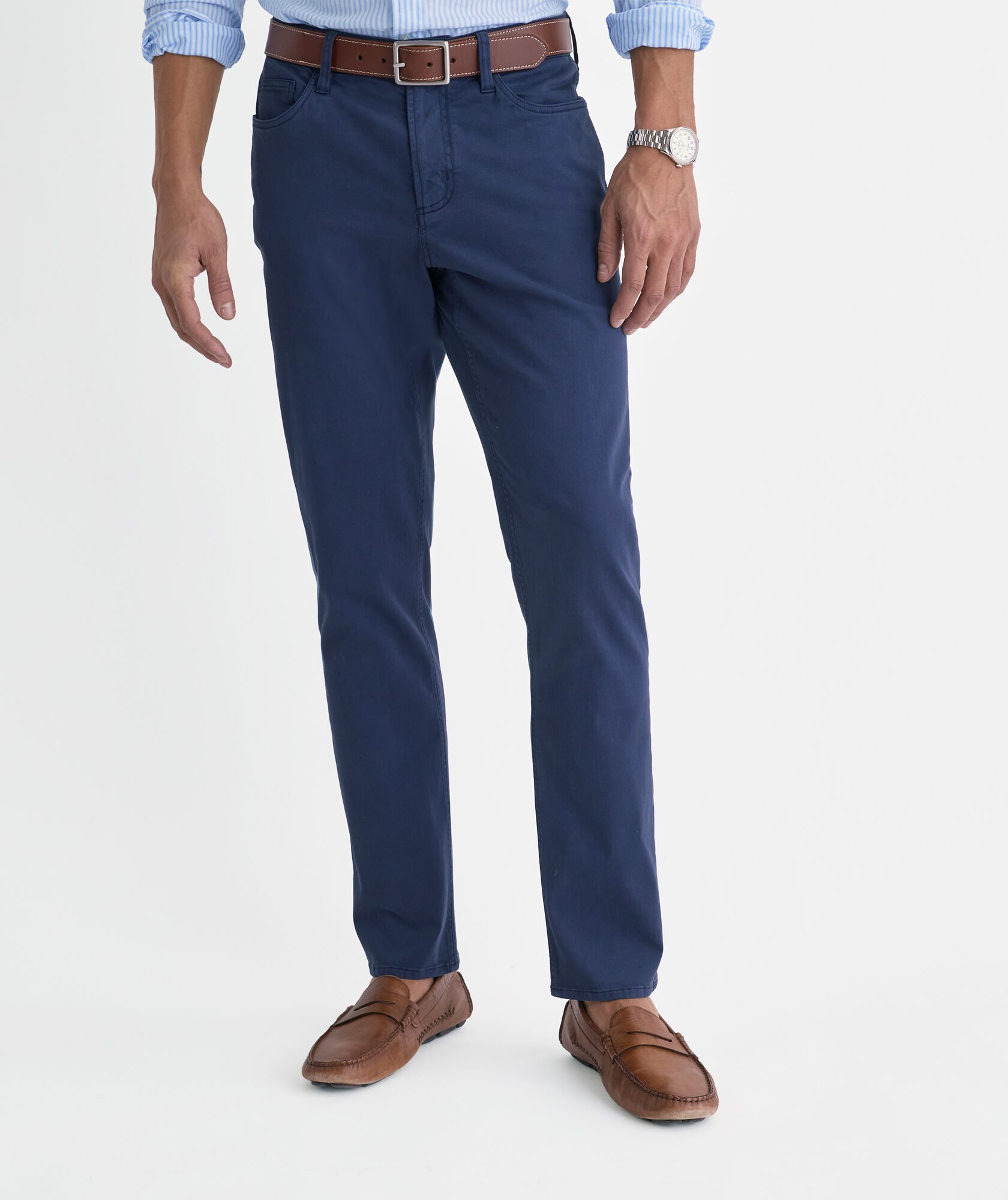 Shop Bayside Sateen 5-Pocket Pants at vineyard vines