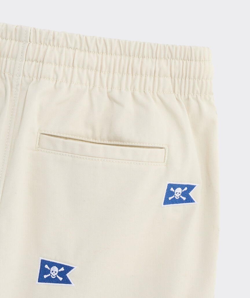 Boys' Jolly Roger Embroidered Pull-On Chino Shorts