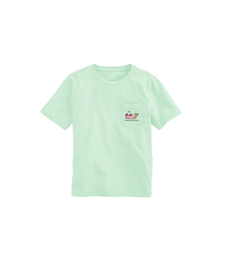 OUTLET Girls' Ice Cream Whale Short-Sleeve Tee