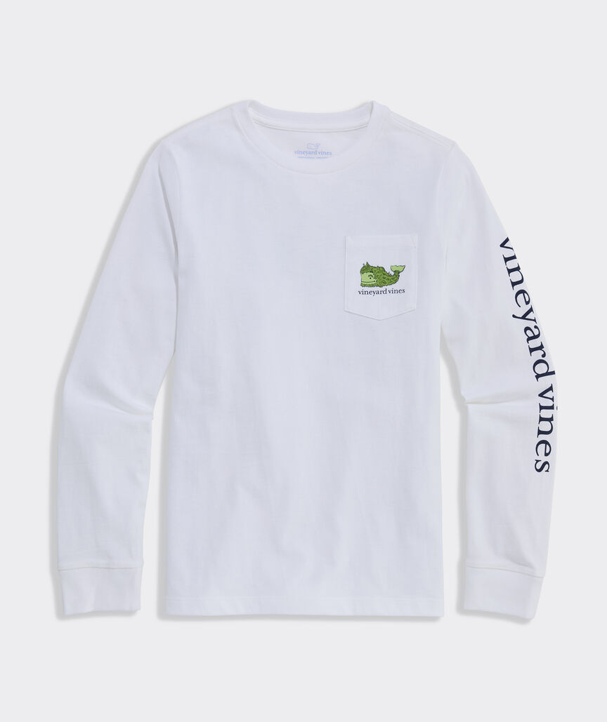 Boys' Holiday Grump Whale Long-Sleeve Pocket Tee