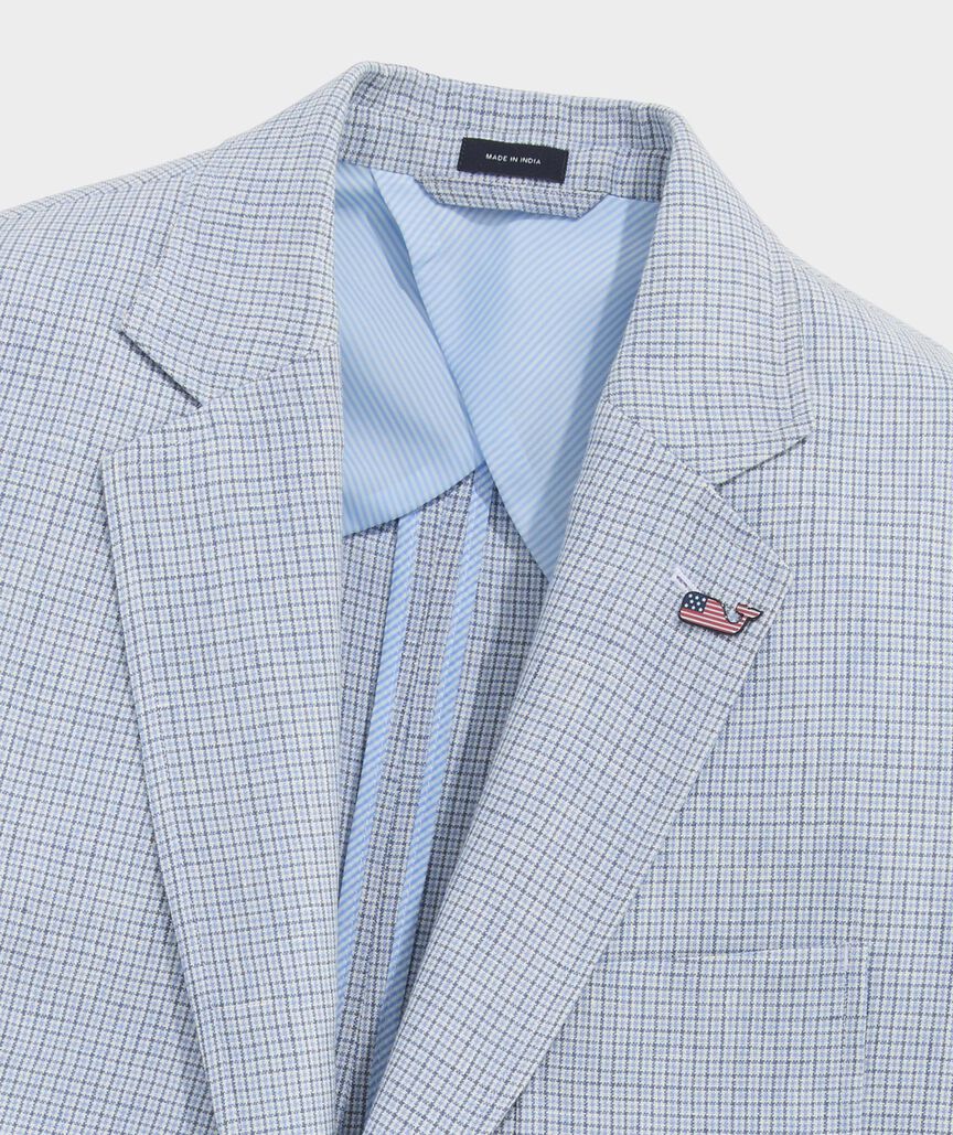 Blue Lagoon Tattersall Linen Vos Sport Coat