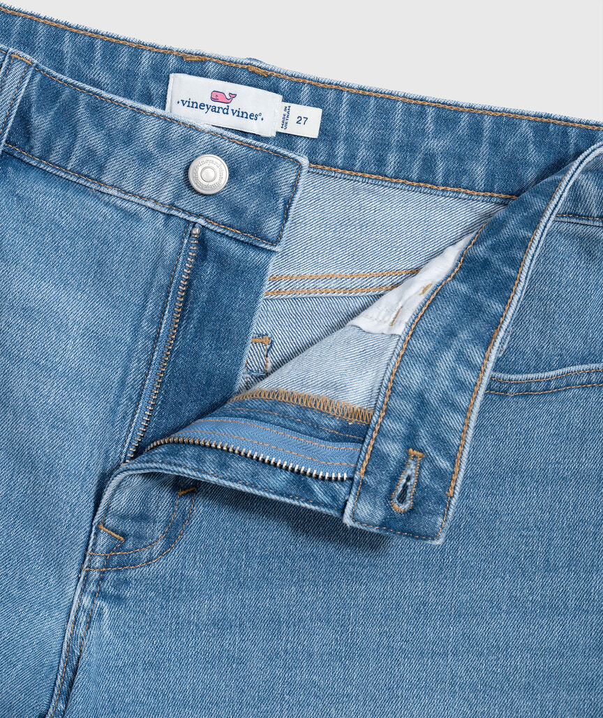 OUTLET Light Wash Denim Shorts