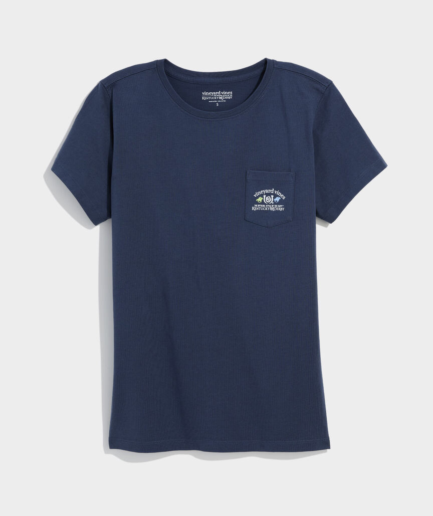 Kentucky Derby Women's Churchill Icons Whale Short-Sleeve Pocket Tee