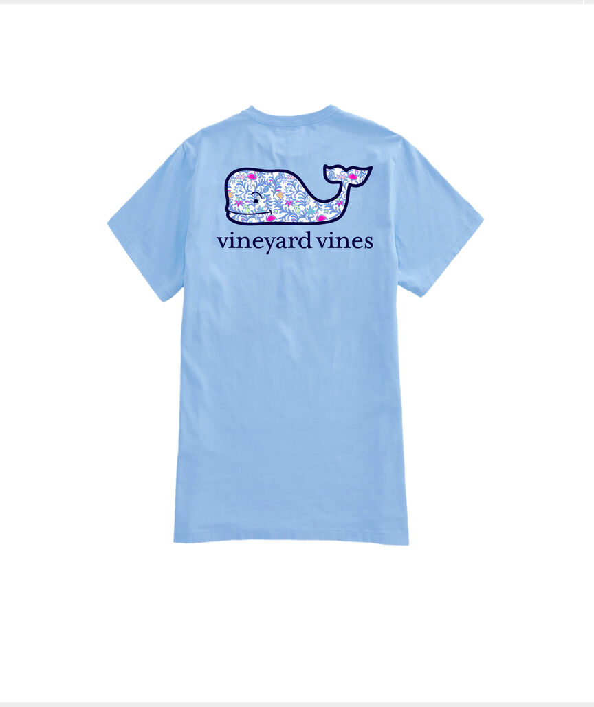 OUTLET Women's Flamingo Otomi Print Whale Short-Sleeve Pocket Tee