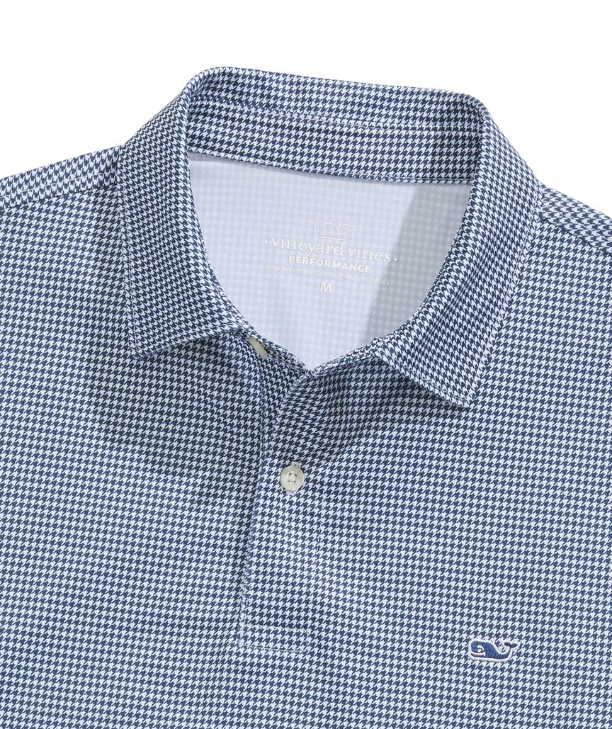 OUTLET Micro Houndstooth Performance Polo