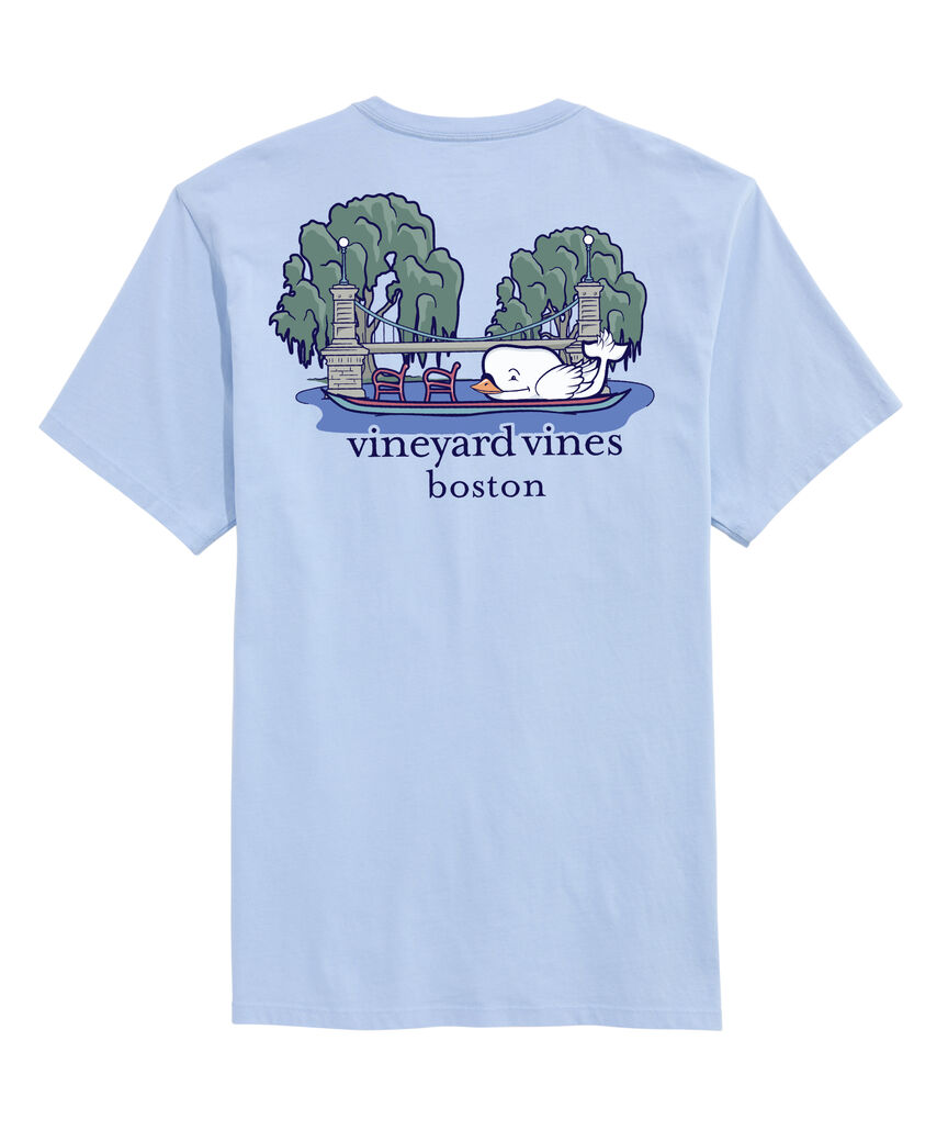 OUTLET Boston Swan Boat Short-Sleeve Pocket Tee