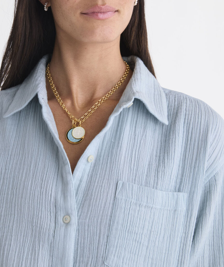 Birdie Gauze Button-Down