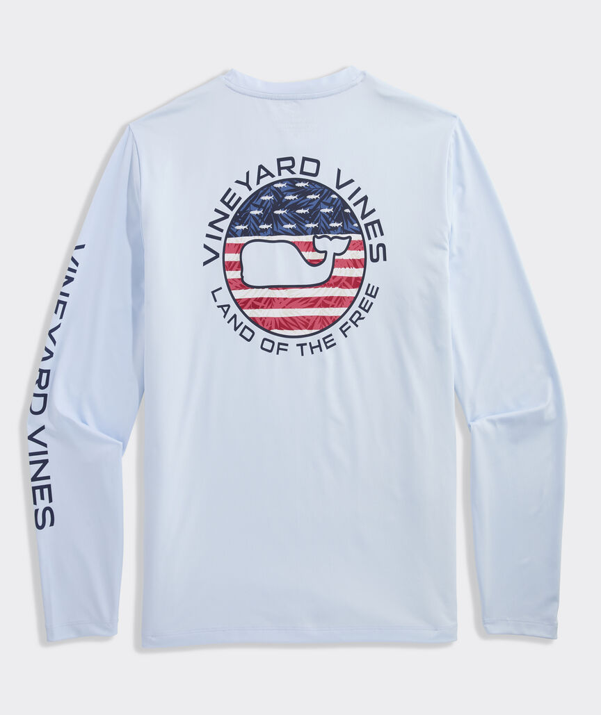 Performance American Dot Long-Sleeve Harbor Tee