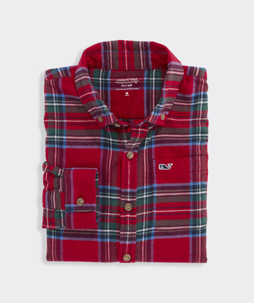 Boys' Winterberry Plaid Vineyard Flannel Shirt