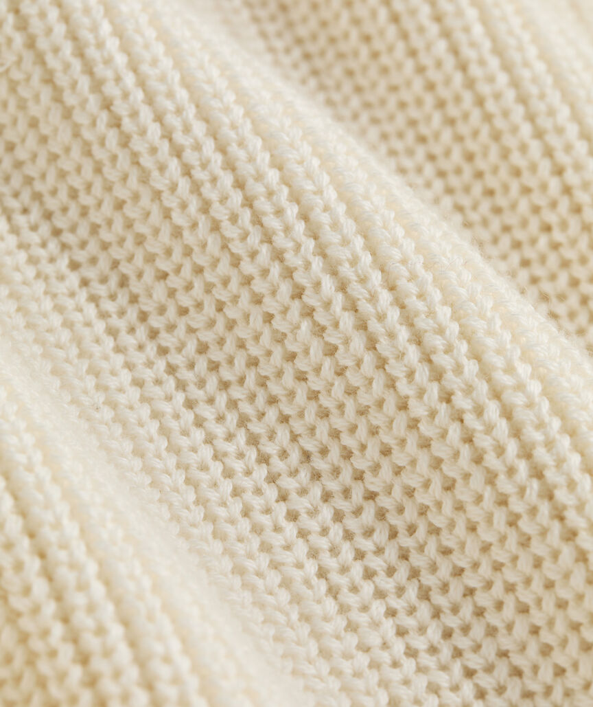 Ribbed Button-Collar Sweater