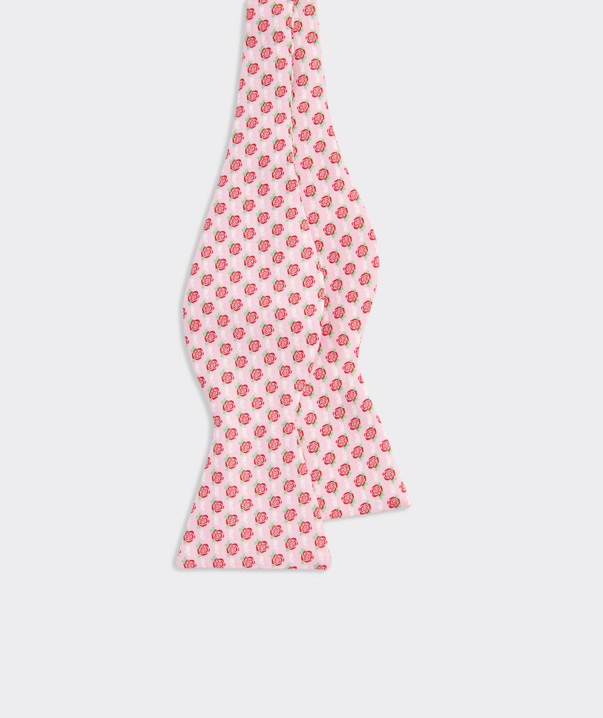 Kentucky Derby Roses & Whales Silk Bow Tie