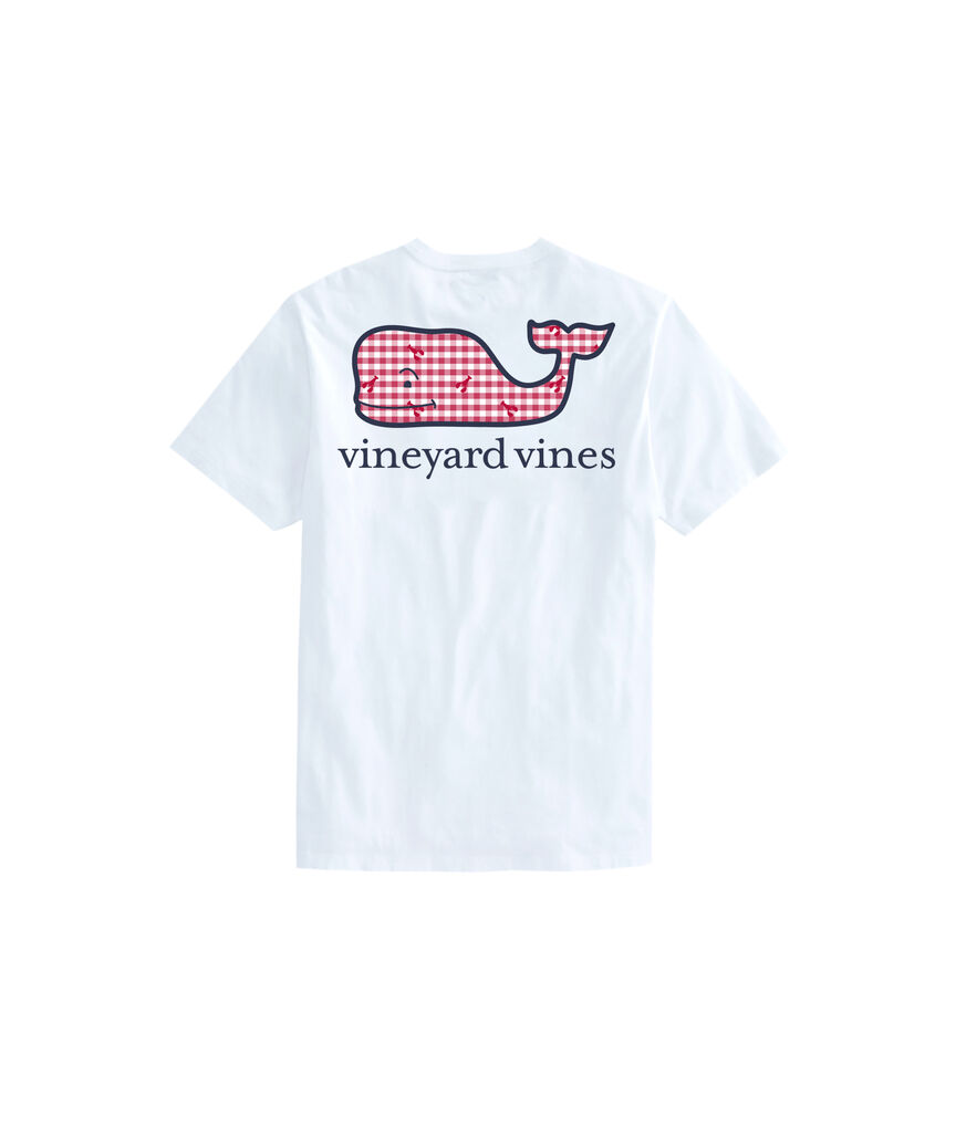 OUTLET Lobster Toss on Gingham Whale Short-Sleeve Pocket Tee