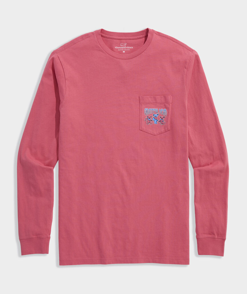 Grateful Dead x vineyard vines Red, White & Blue Bears Long-Sleeve Pocket Tee