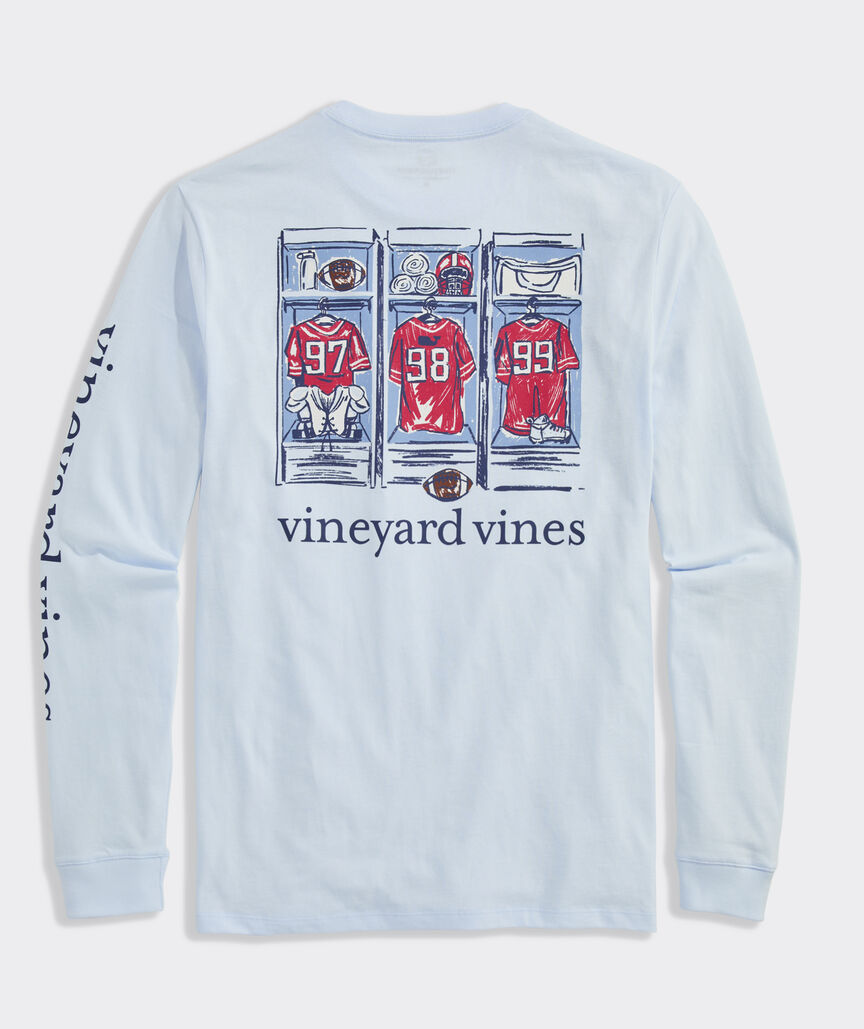 Football Locker Room Long-Sleeve Pocket Tee