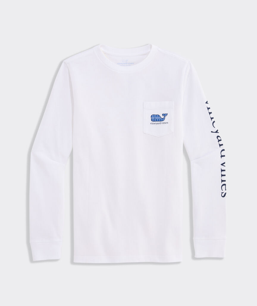 Boys' Hanukkah Whale Long-Sleeve Pocket Tee
