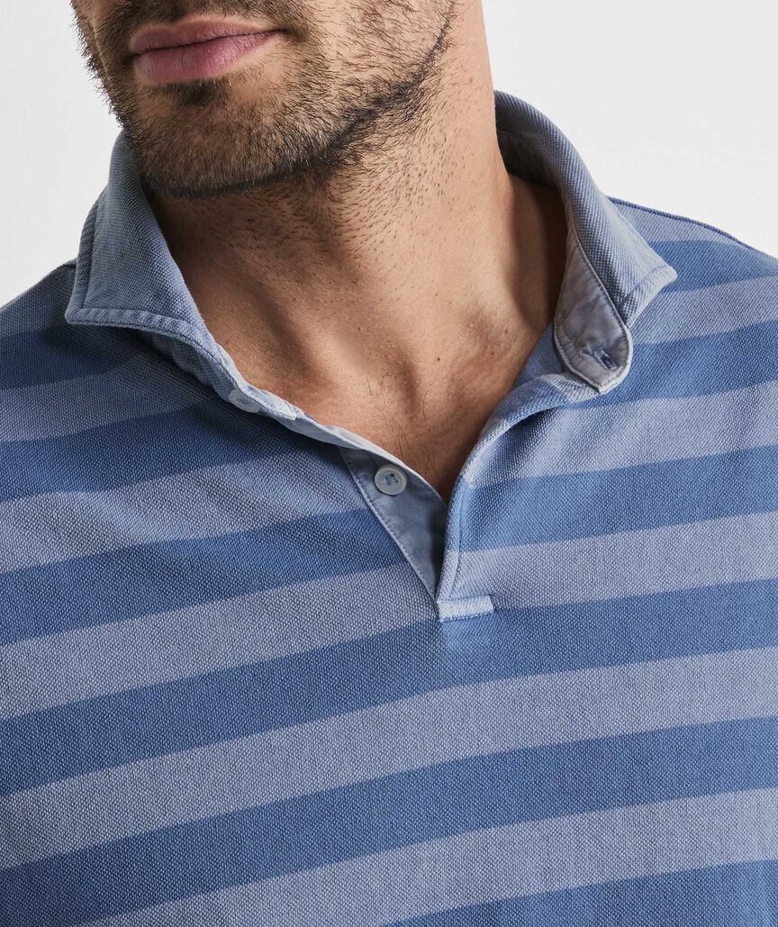 Lived-In Stripe Pique Polo