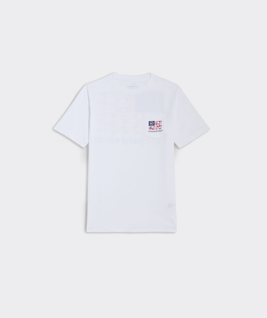Boys' USA Reel Flag Short-Sleeve Pocket Tee