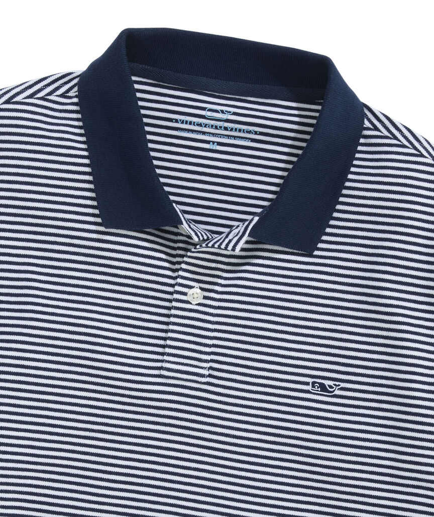 OUTLET Feeder Stripe Stretch Pique Polo