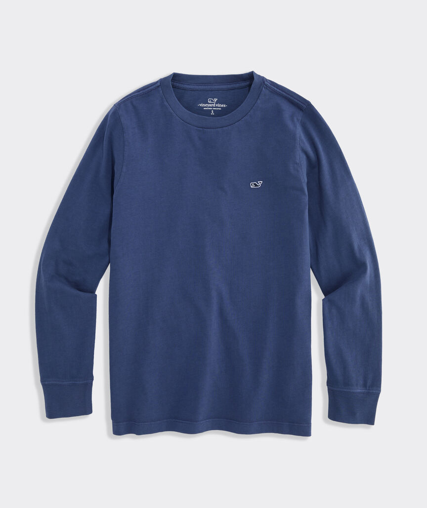 OUTLET Boys' Sunwashed Whale Embroidered Long-Sleeve Tee