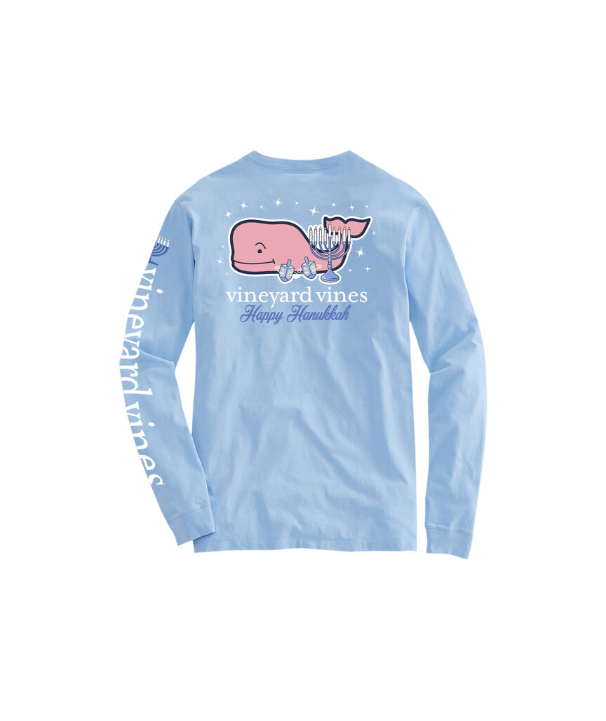 OUTLET Boys' Hanukkah Whale Long-Sleeve Pocket Tee