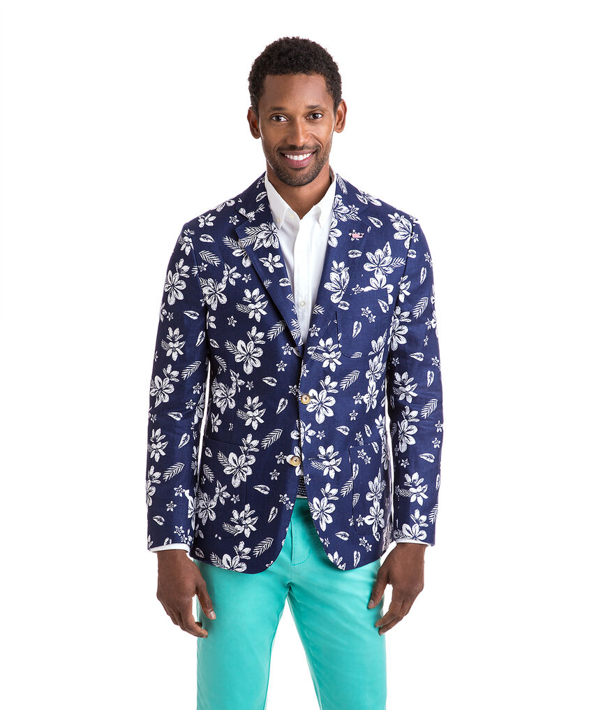 Floral Cotton/Linen Sport Coat