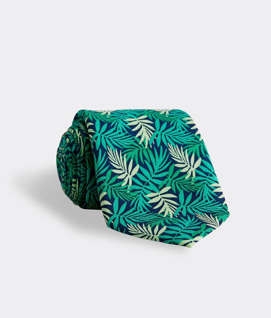 Allover Palms Printed Tie