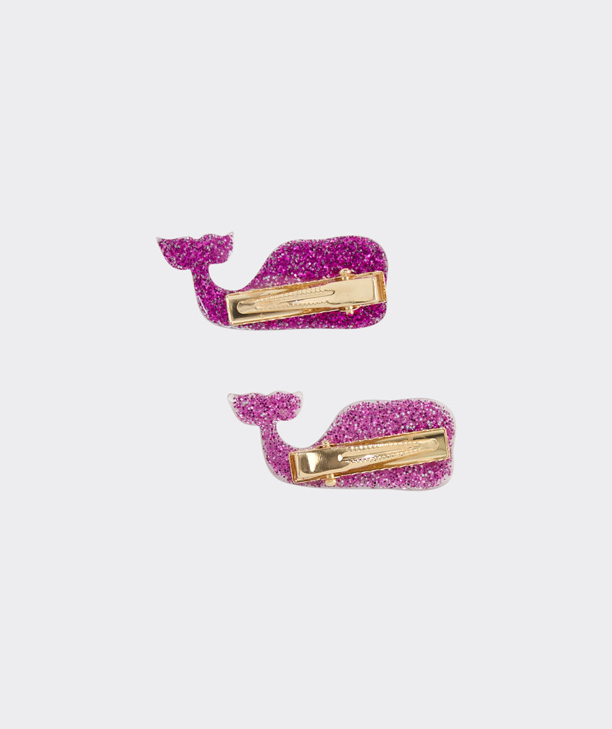 Girls' Glitter Whale Hair Clips
