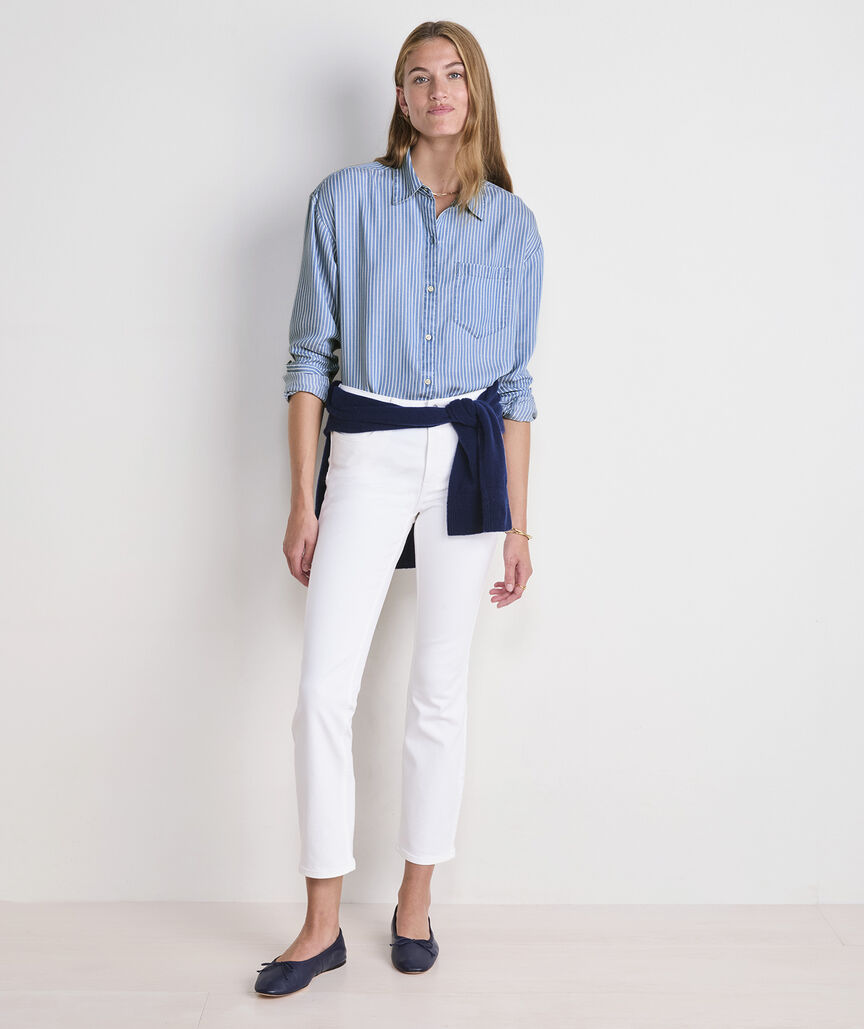 Birdie Pinstripe Button-Down