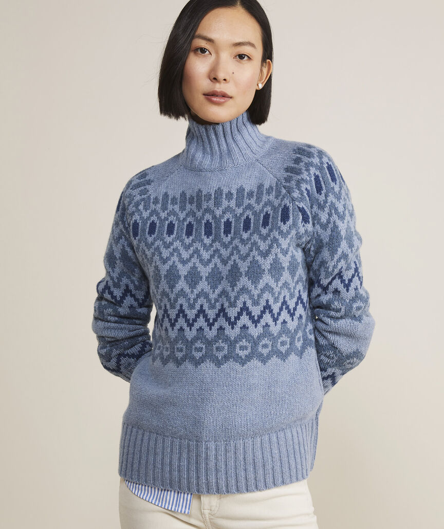 Fair Isle Mockneck Sweater
