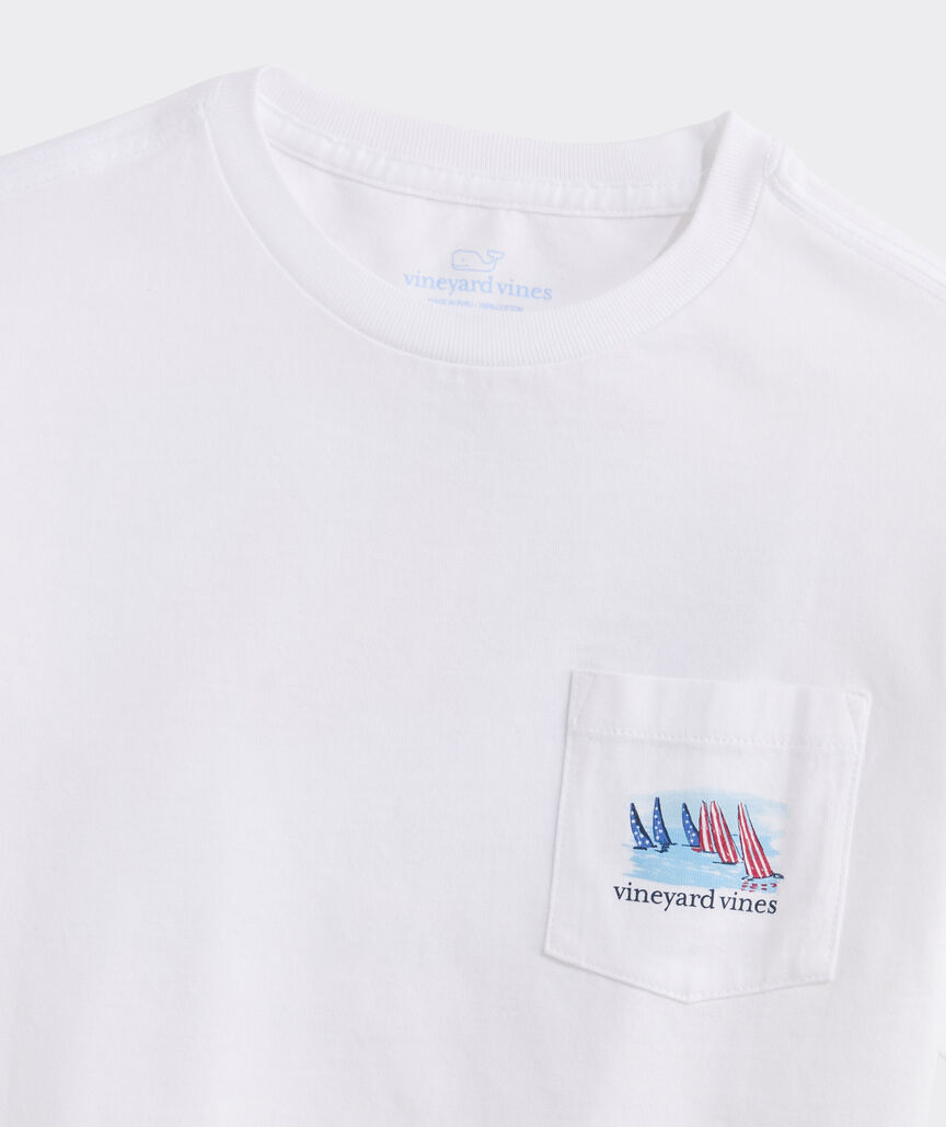 Boys' USA Sailing Short-Sleeve Pocket Tee